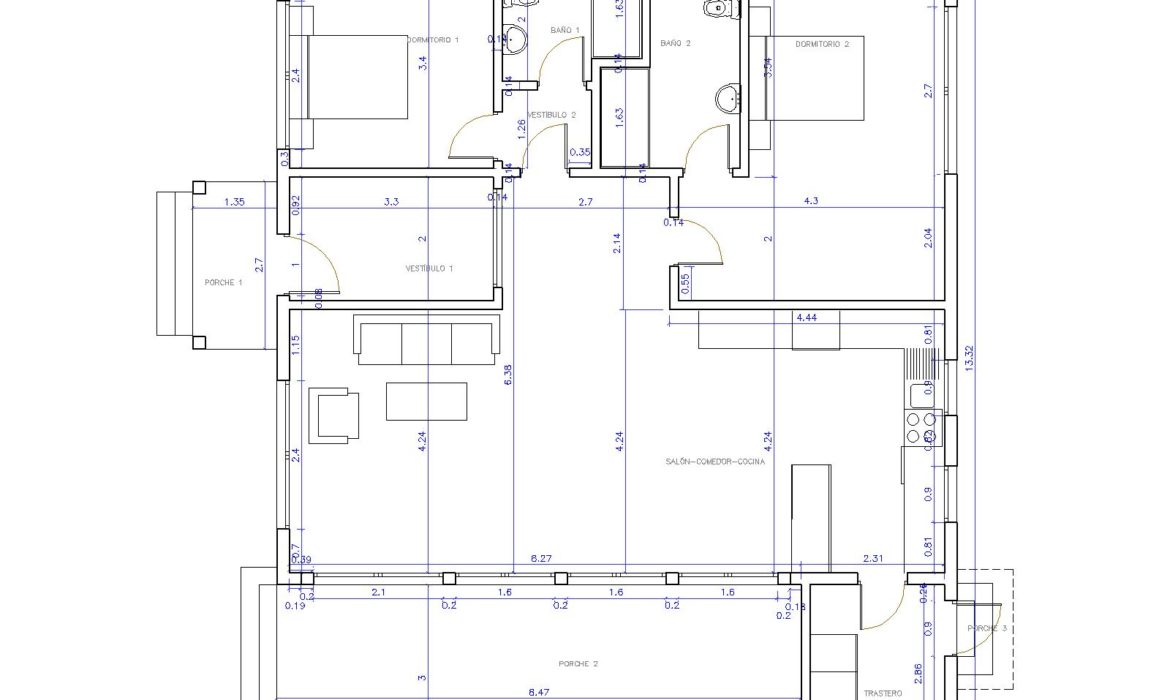 plano de contrucción de una casa- proyectos llave en mano